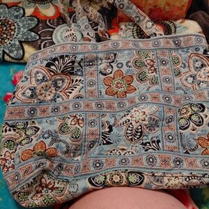 Vera Bradley Blue and Brown Floral Tote